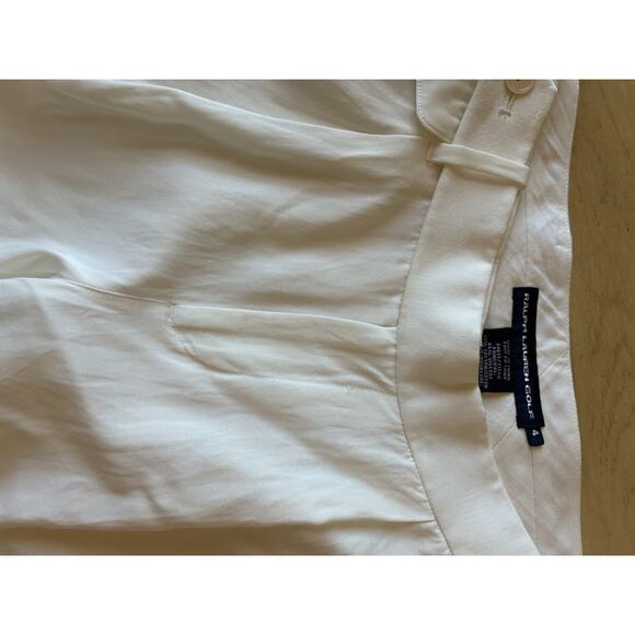 VTG 90s Ralph Lauren Golf Women Cream Shorts Trouser Pockets Bermuda Luxury Sz 4 - Picture 13 of 16